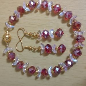 Czech AB Crystals Bracelet Set